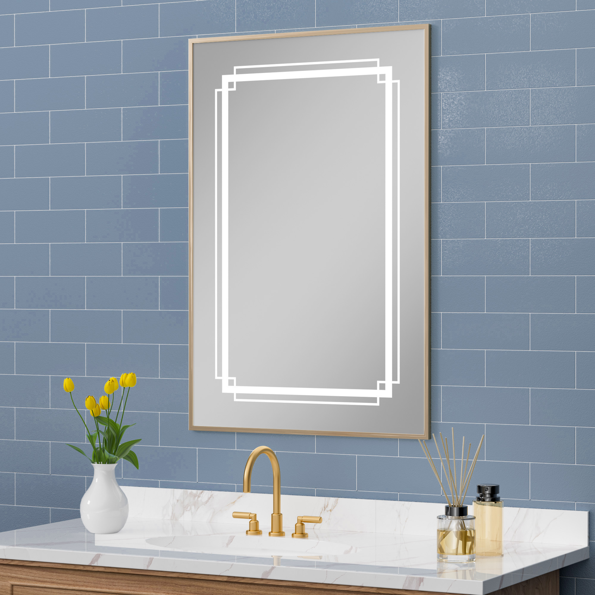 GEOLED Narrow Brushed Nickel